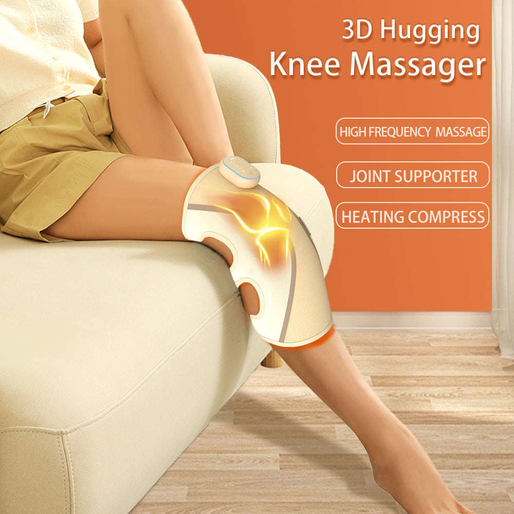 Therapeutic Knee Massager with Adjustable Heat & Dual Motors X3