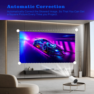 Mini Projector with WiFi and Bluetooth, Auto Keystone Ceiling Projector, X8 Max