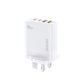 Fast Charger GAN PD65W 4 ports of 2 Type-C & 2 USB UK standard A65UK