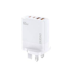 Fast Charger GAN PD65W 4 ports of 2 Type-C & 2 USB UK standard A65UK